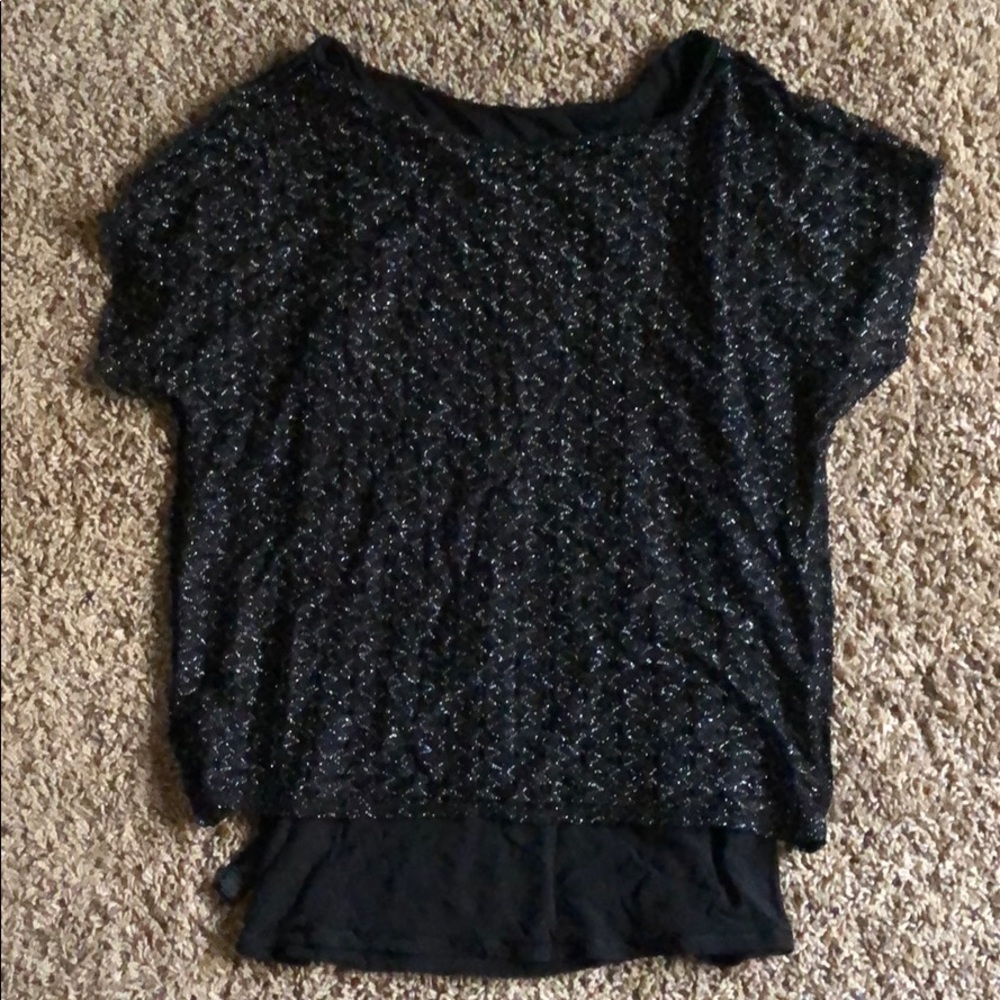Dress shirt with silver sparkles
